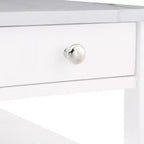 Table d'appoint avec tiroir et étagères ouvertes HomeStock Belmont, Table d'appoint d'appoint de style transitionnel élégant pour le rangement et l'affichage à la maison