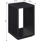 Table d'appoint minimaliste HomeStock Belmont avec plateau spacieux et étagère inférieure, design élégant et finition grain de bois durable pour la décoration intérieure