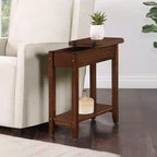 Table d'appoint compacte HomeStock Belmont avec porte-revues intégré, design en C pour un placement facile près du canapé et une utilisation pratique dans le salon