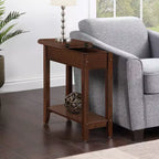 Table d'appoint compacte HomeStock Belmont avec porte-revues intégré, design en C pour un placement facile près du canapé et une utilisation pratique dans le salon