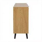 Homy Casa Buffet moderne avec rangement et 3 tiroirs, 120 cm, chêne