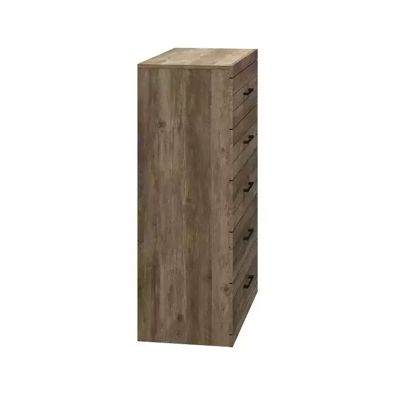 Commode Galano Hamsper 5 tiroirs (verrouillage) - Chêne noueux