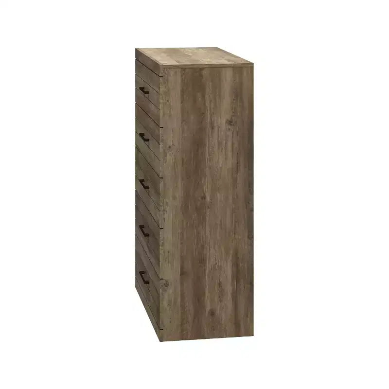 Commode Galano Hamsper 5 tiroirs (verrouillage) - Chêne noueux