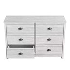 Commode 6 tiroirs Galano Geodarno (Verrouillage) - Chêne gris poussiéreux