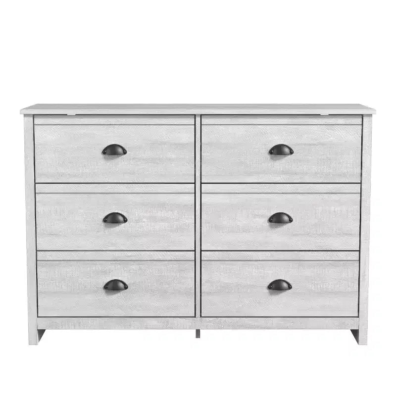Commode 6 tiroirs Galano Geodarno (Verrouillage) - Chêne gris poussiéreux