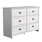 Commode 6 tiroirs Galano Geodarno (Verrouillage) - Chêne gris poussiéreux