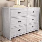 Commode 6 tiroirs Galano Geodarno (Verrouillage) - Chêne gris poussiéreux