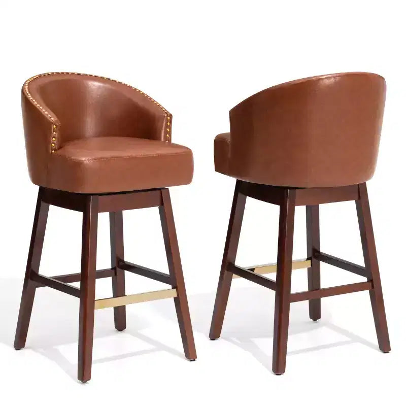 Crestlive Products Lot de 2 tabourets de bar de 30 pouces avec dossier, tabourets hauts pivotants confortables