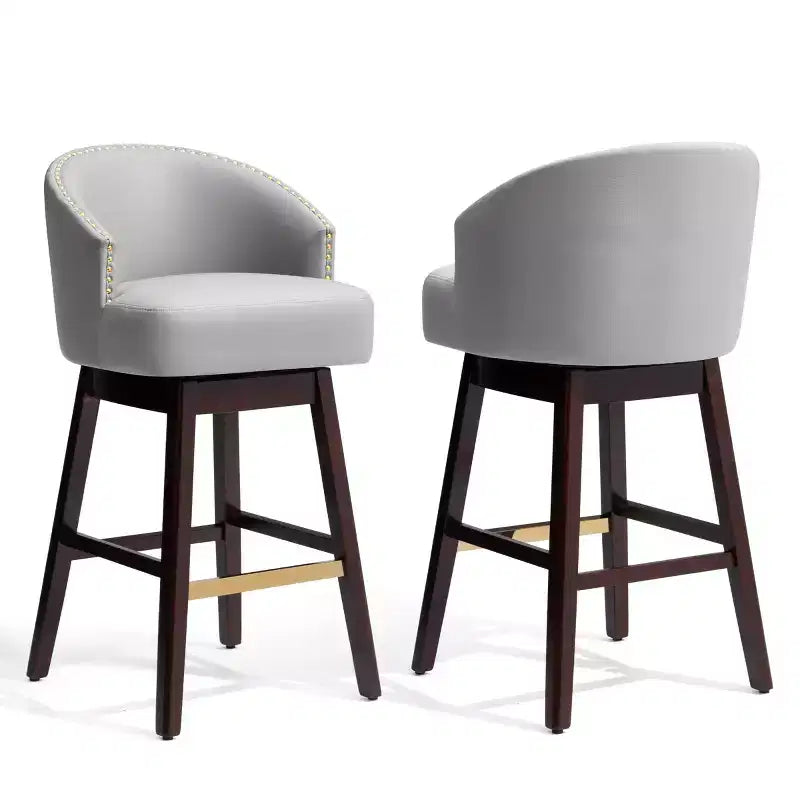 Crestlive Products Lot de 2 tabourets de bar de 30 pouces avec dossier, tabourets hauts pivotants confortables
