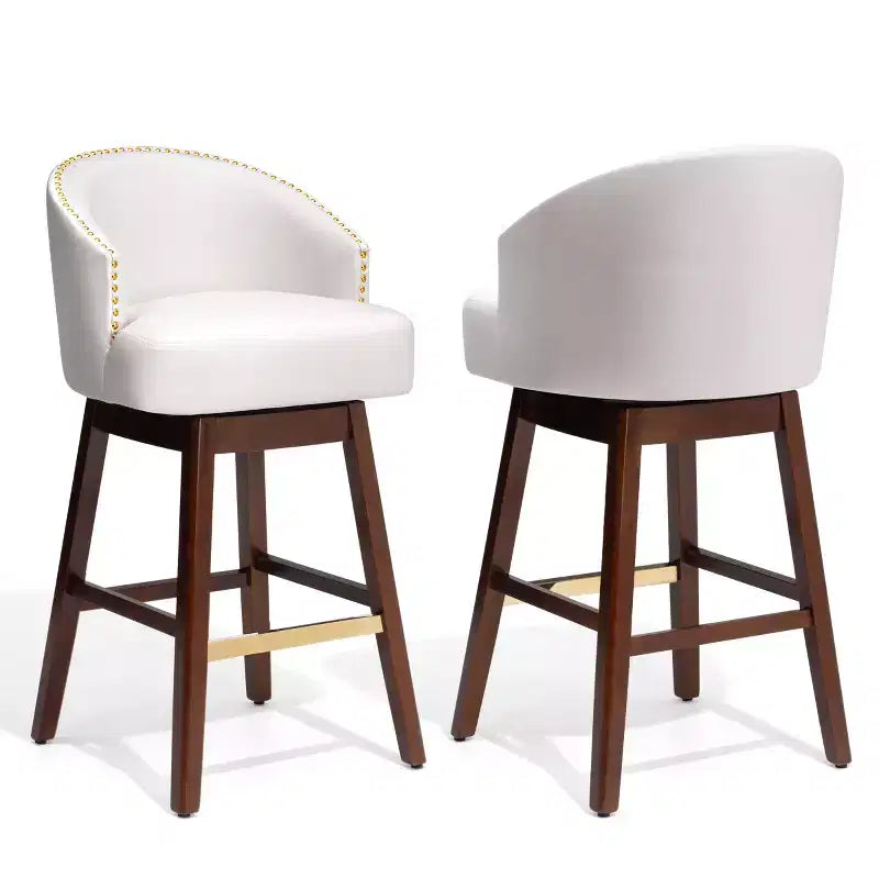 Crestlive Products Lot de 2 tabourets de bar de 30 pouces avec dossier, tabourets hauts pivotants confortables