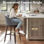 Crestlive Products Lot de 2 tabourets de bar de 30 pouces avec dossier, tabourets hauts pivotants confortables
