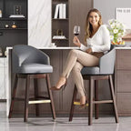 Crestlive Products Lot de 2 tabourets de bar de 30 pouces avec dossier, tabourets hauts pivotants confortables