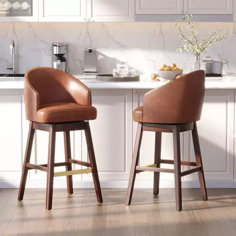 Crestlive Products Lot de 2 tabourets de bar de 30 pouces avec dossier, tabourets hauts pivotants confortables