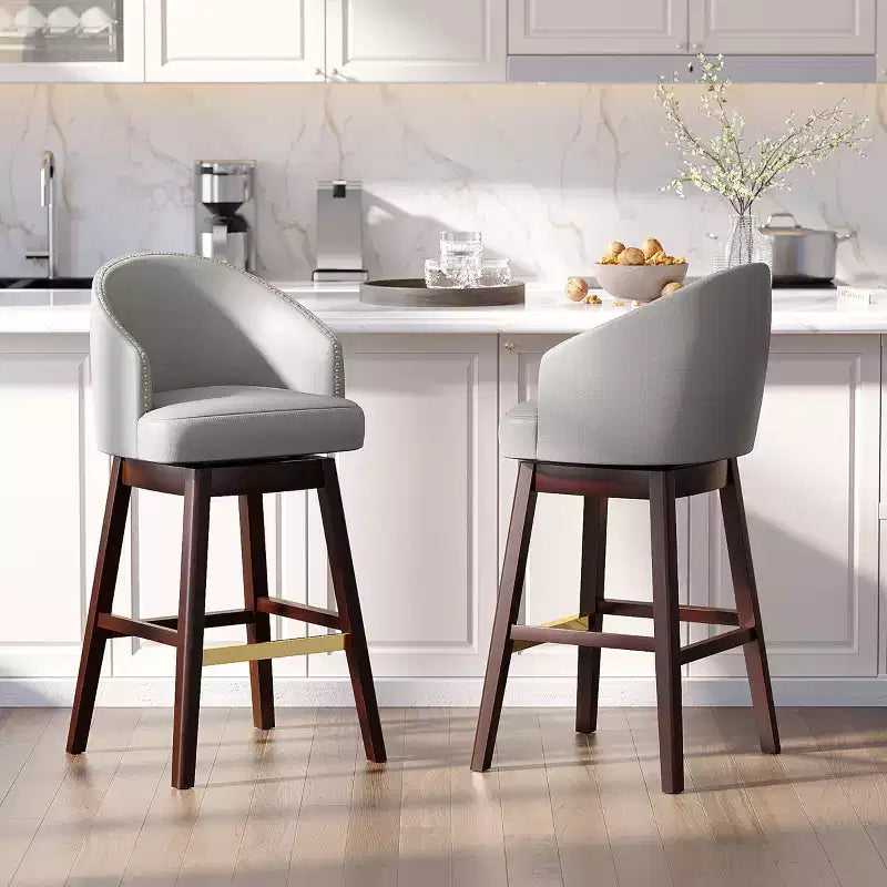 Crestlive Products Lot de 2 tabourets de bar de 30 pouces avec dossier, tabourets hauts pivotants confortables