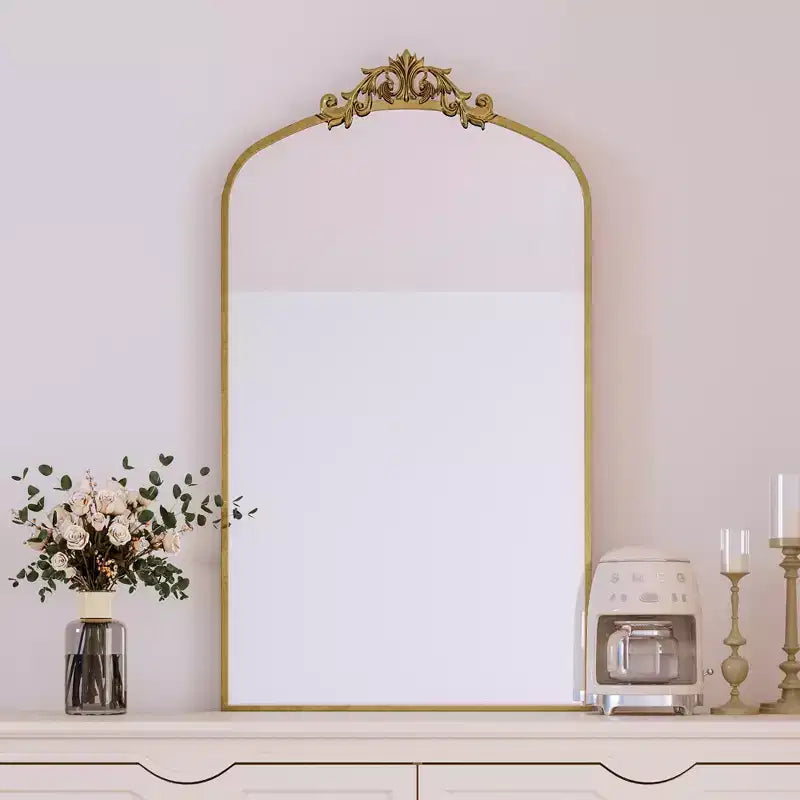 GDFStudio Gloria Miroir mural arqué, orné et vintage de 109,9 cm
