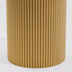 PexFix Table de salle à manger ronde 52 en bois massif, table de cuisine pour 4-6 personnes avec plateau et pieds cylindriques concaves pour salon/salle à manger/bureau, naturel