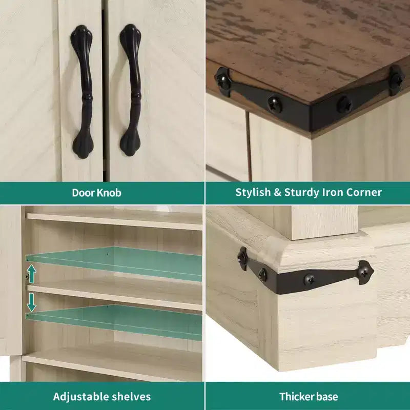 Meuble à chaussures Balconera 6 niveaux, étagère à chaussures en bois avec étagères réglables pour couloir