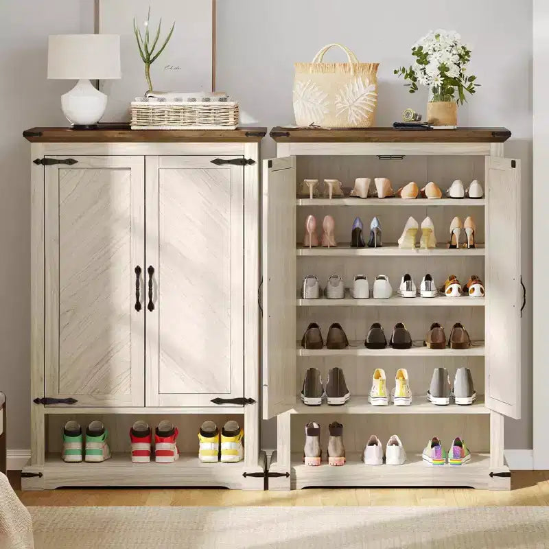 Meuble à chaussures Balconera 6 niveaux, étagère à chaussures en bois avec étagères réglables pour couloir