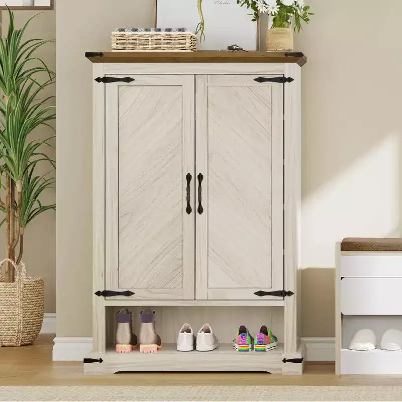 Meuble à chaussures Balconera 6 niveaux, étagère à chaussures en bois avec étagères réglables pour couloir