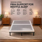 Continental Sleep, Sommier Tapissier, Base en bois de 5 cm, Sommier de soutien pour matelas en 2 pièces, Entièrement assemblé, Blanc