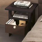 Table de chevet moderne HOMLUX 1 pièce avec tiroir amovible et étagère ouverte