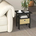 Table de chevet moderne HOMLUX 1 pièce avec tiroir amovible et étagère ouverte