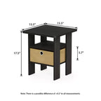 Table de chevet moderne HOMLUX 1 pièce avec tiroir amovible et étagère ouverte