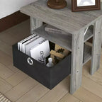 Table de chevet moderne HOMLUX 1 pièce avec tiroir amovible et étagère ouverte