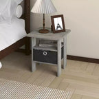 Table de chevet moderne HOMLUX 1 pièce avec tiroir amovible et étagère ouverte