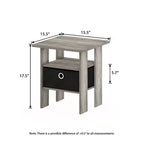 Table de chevet moderne HOMLUX 1 pièce avec tiroir amovible et étagère ouverte