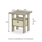 Table de chevet moderne HOMLUX 1 pièce avec tiroir amovible et étagère ouverte