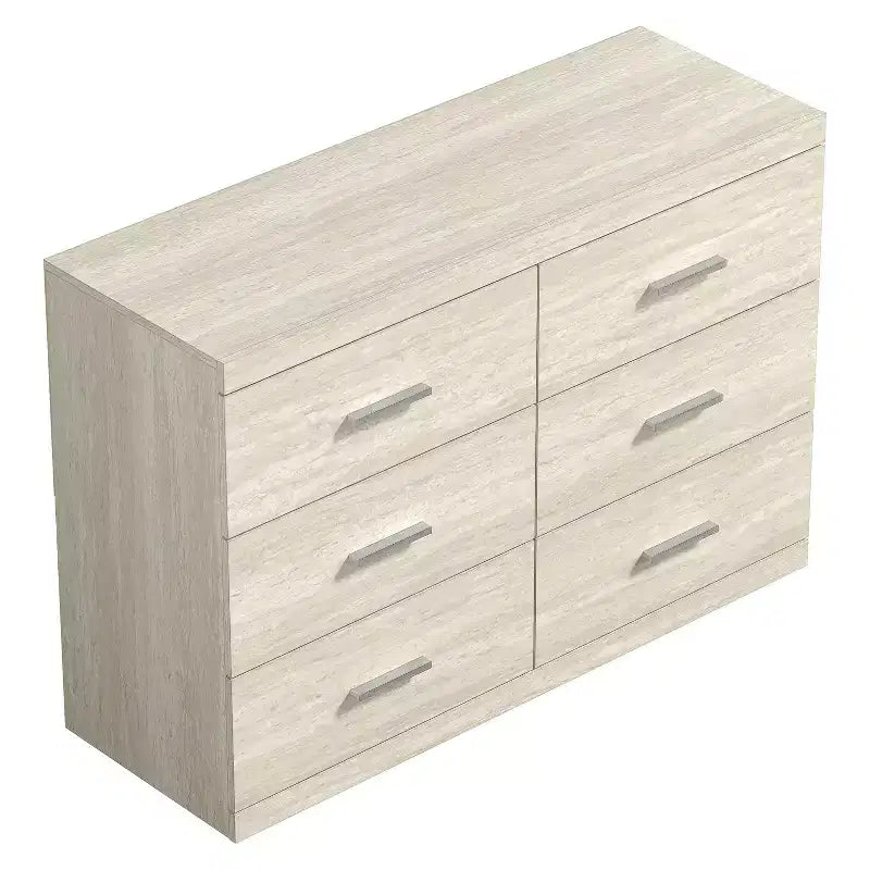 Commode Galano Carmelo 6 tiroirs (Interlock) - Travertin