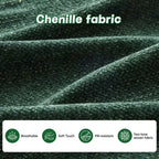 Canapé modulable beige en forme de L en tissu chenille avec ottoman, base en bois de haute qualité pour salons