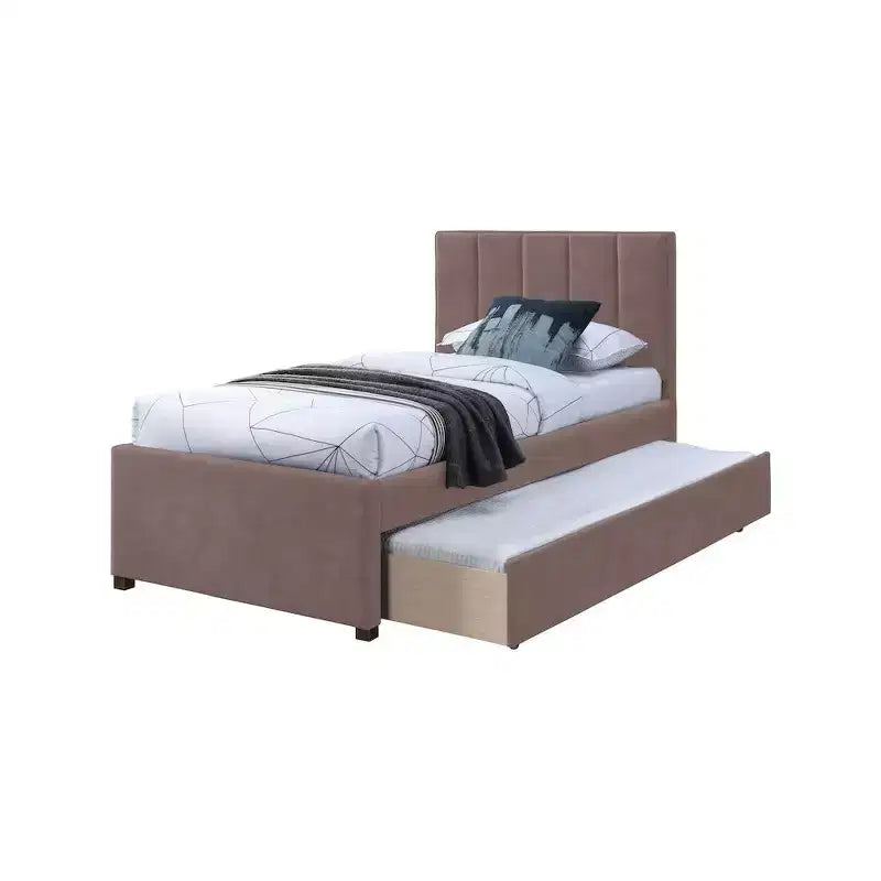 Lit gigogne double en similicuir Hudson de Meridian Furniture
