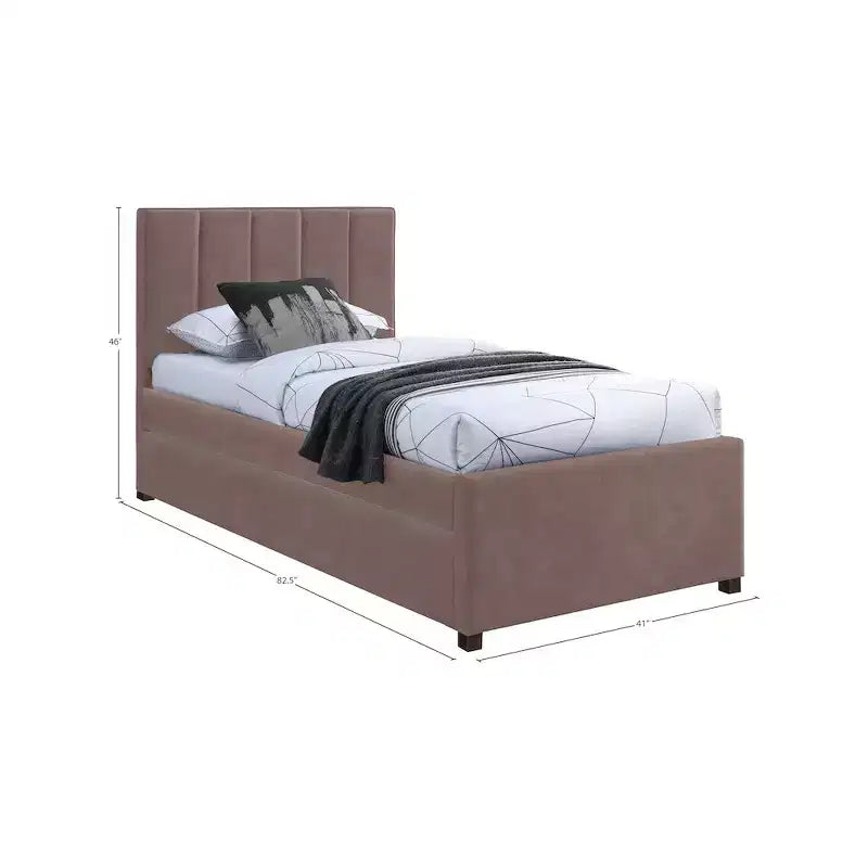 Lit gigogne double en similicuir Hudson de Meridian Furniture