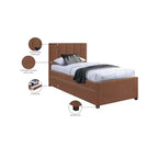 Lit gigogne double en similicuir Hudson de Meridian Furniture