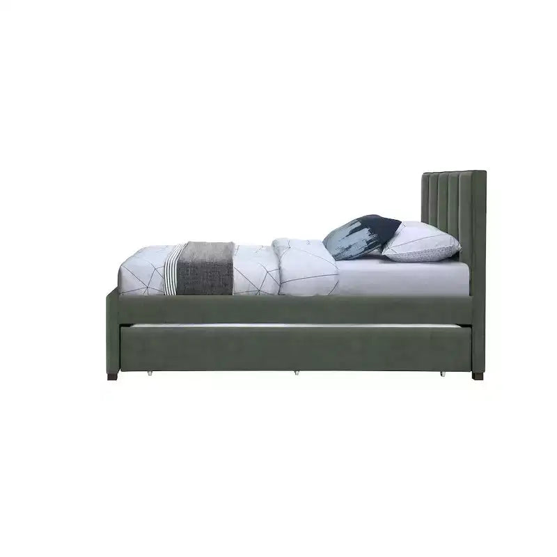 Lit gigogne double en similicuir Hudson de Meridian Furniture