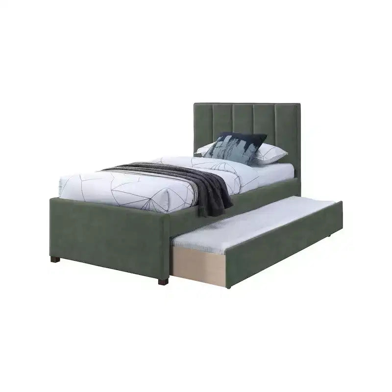 Lit gigogne double en similicuir Hudson de Meridian Furniture
