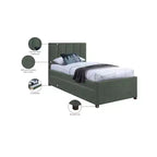 Lit gigogne double en similicuir Hudson de Meridian Furniture