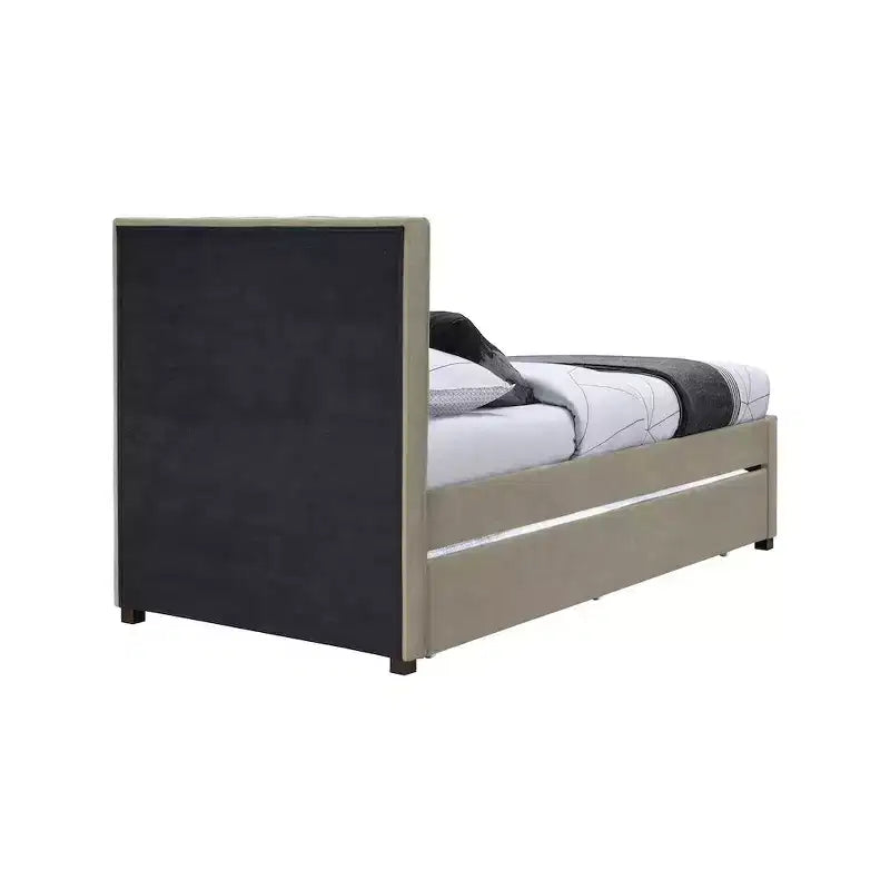 Lit gigogne double en similicuir Hudson de Meridian Furniture