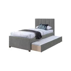 Lit gigogne double en similicuir Hudson de Meridian Furniture