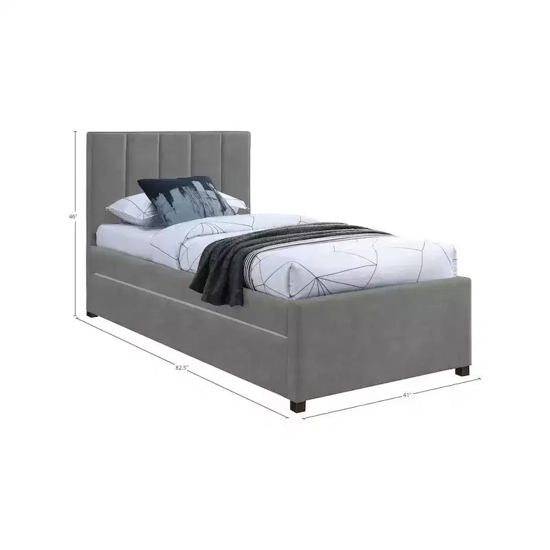 Lit gigogne double en similicuir Hudson de Meridian Furniture