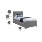 Lit gigogne double en similicuir Hudson de Meridian Furniture