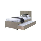 Lit gigogne double en similicuir Hudson de Meridian Furniture
