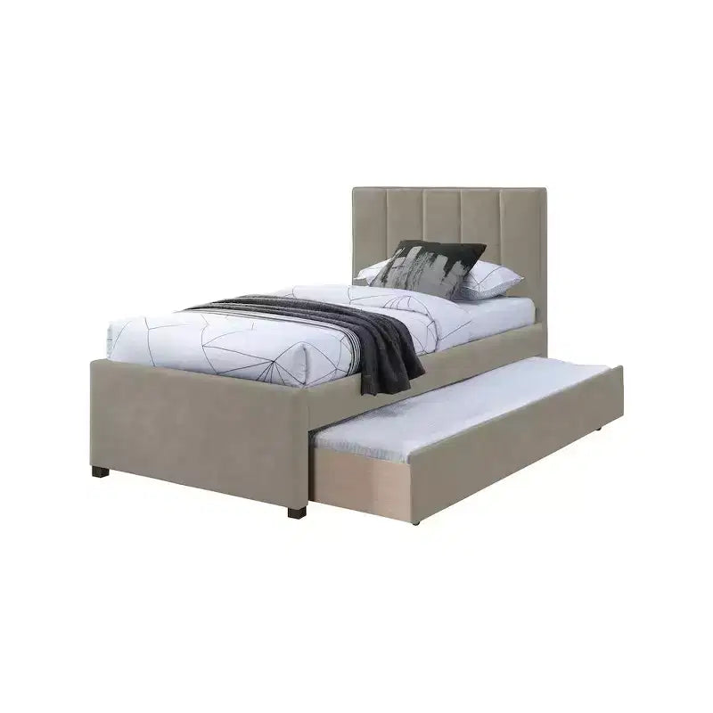 Lit gigogne double en similicuir Hudson de Meridian Furniture