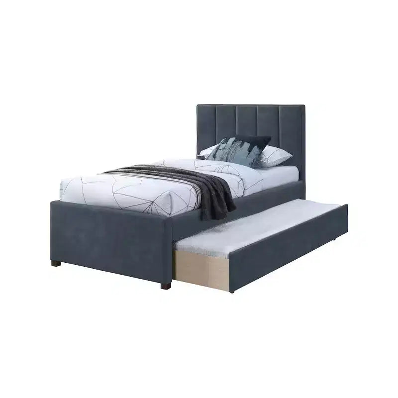 Lit gigogne double en similicuir Hudson de Meridian Furniture