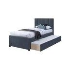 Lit gigogne double en similicuir Hudson de Meridian Furniture