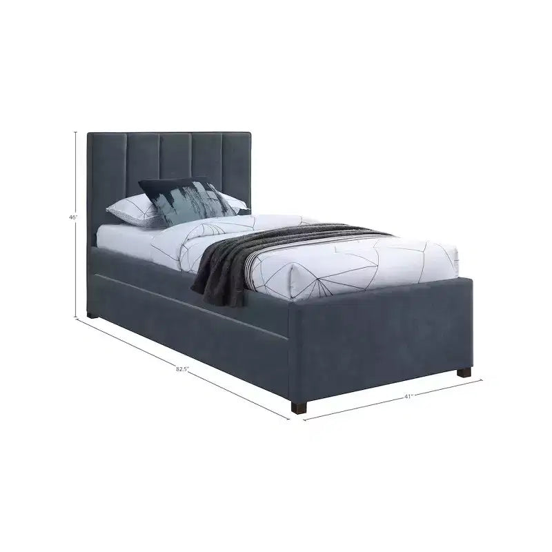Lit gigogne double en similicuir Hudson de Meridian Furniture