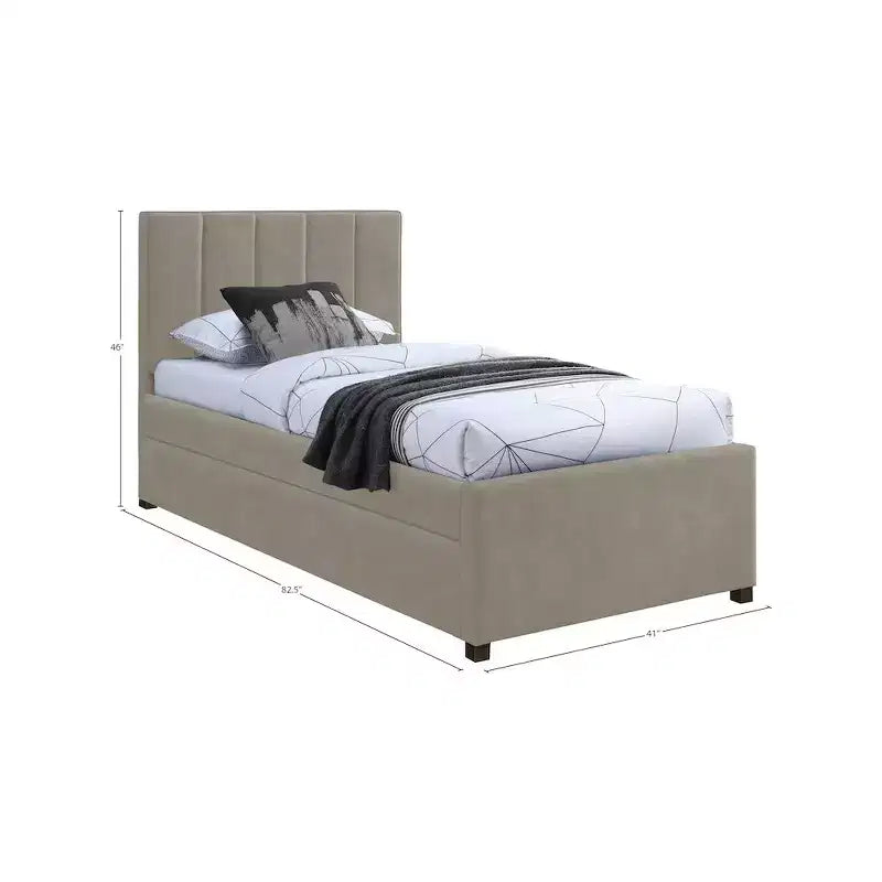 Lit gigogne double en similicuir Hudson de Meridian Furniture