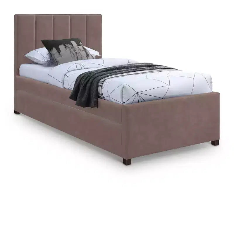 Lit gigogne double en similicuir Hudson de Meridian Furniture